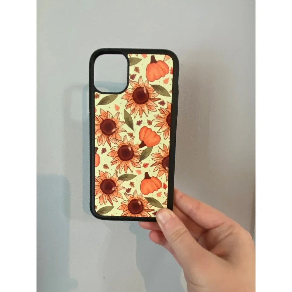 Phone Case iPhone 11 Unisex Multi Sunflower Pumpkin Fall Cottagecore Aesthetic